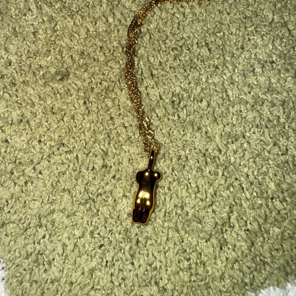 18k Gold Dipped Goddess Necklace - image 3